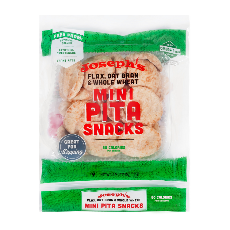 Free From Flax, Oat Bran & Whole Wheat Mini Pita Snacks